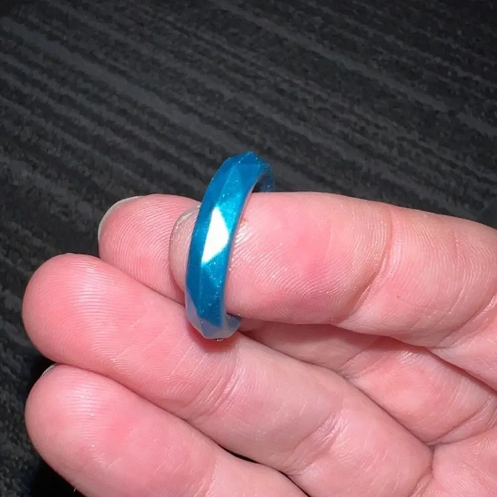 Turquoise Metallic Plastic Craft Rings | Approx. 100 Count Jewelry Making Art